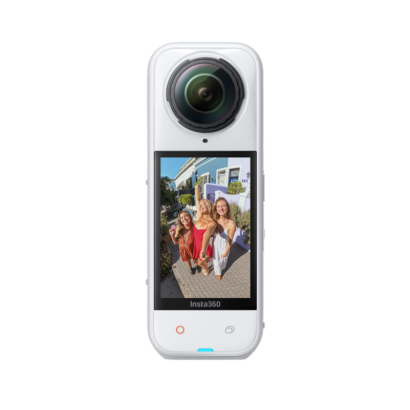 Insta360 X5 Satin White - Waterproof 8K 360° Action Camera, Leading Low Light, Invisible Selfie Stick Effect, Rugged and Replaceable Lens, 3-Hour Battery, Built-in Wind Guard, Stabilization