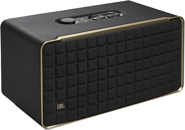 JBL Authentics 500 - Premium Smart Wi-Fi & Bluetooth Speaker with Dolby Atmos, Powerful Sound, and Iconic Retro Design, JBLAUTH500BLKUK, Black - Bluetooth Speaker UAE