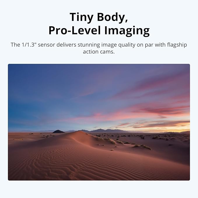 DJI Osmo Nano Standard Combo 64GB – 4K/60fps Vlogging Camera, 1/1.3″ Sensor, 143° Wide FOV, 200-Min Recording, Magnetic POV Cam