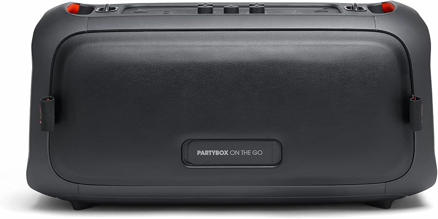 JBL Partybox On-The-GO Portable Party Speaker with Built In Lights and Wireless Mic, 100W of Powerful Booming JBL Pro Sound, Heavy Bass, IPX4 Splashproof, Bluetooth Stream - Black, JBLPARTYBOXOTGUK