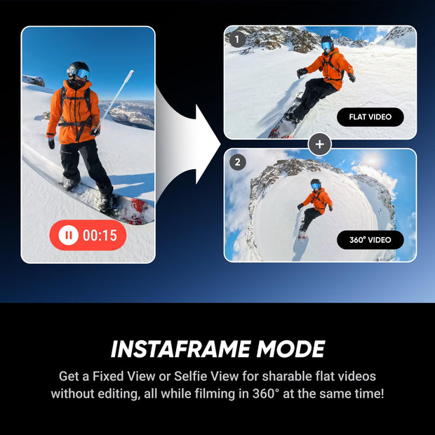 Insta360 X5 8K 360° Action Camera – Satin White, Waterproof, 3-Hour Battery, Built-in Wind Guard, Advanced Stabilization