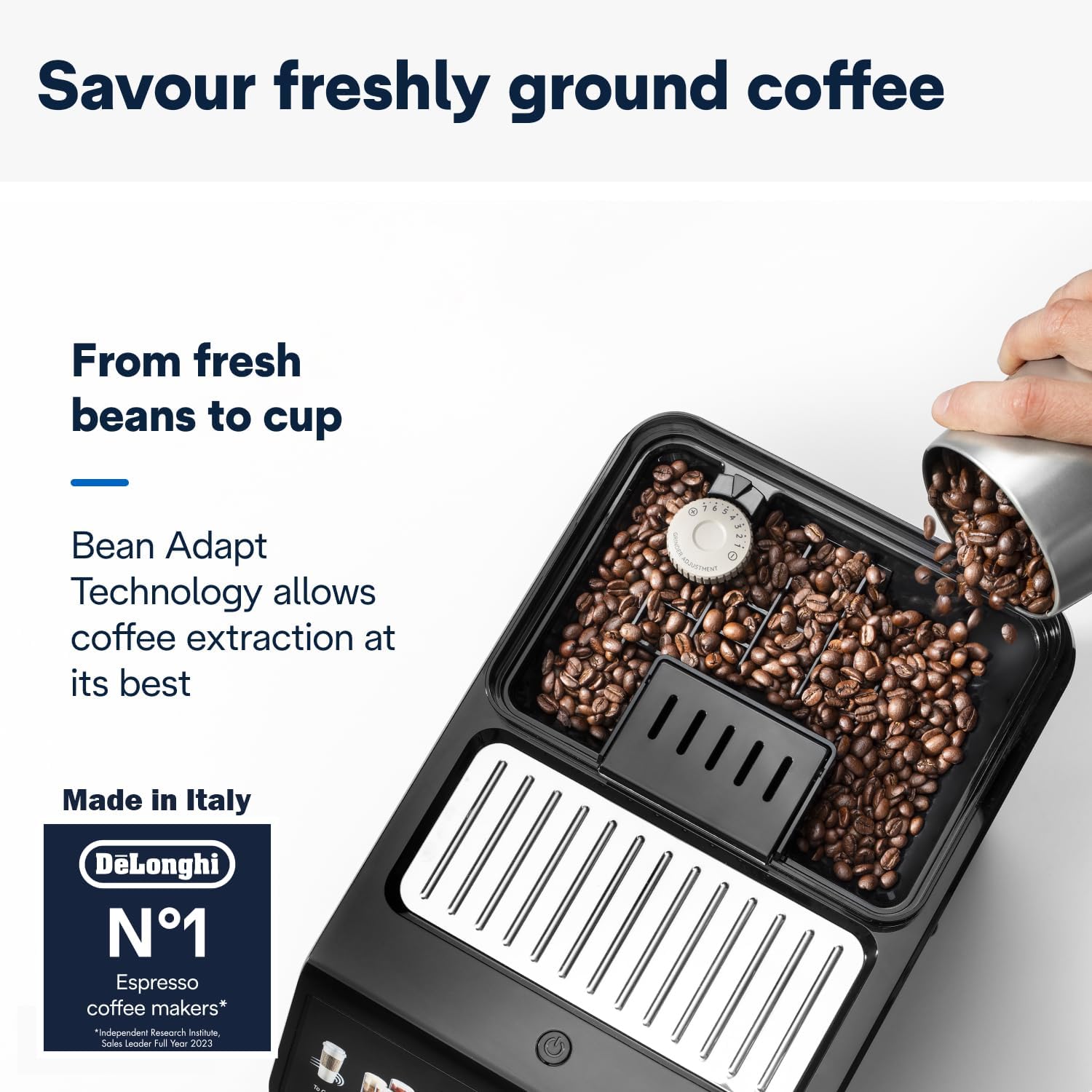 DE'LONGHI COLD BREW Coffee Machine ELETTA EXPLORE Fully Automatic Bean to Cup COLD BREW Coffee Machine,50+Functions & Coffee Recipes like Espresso, Americano, Cappuccino, Latte, Macchiato ECAM450.65.S