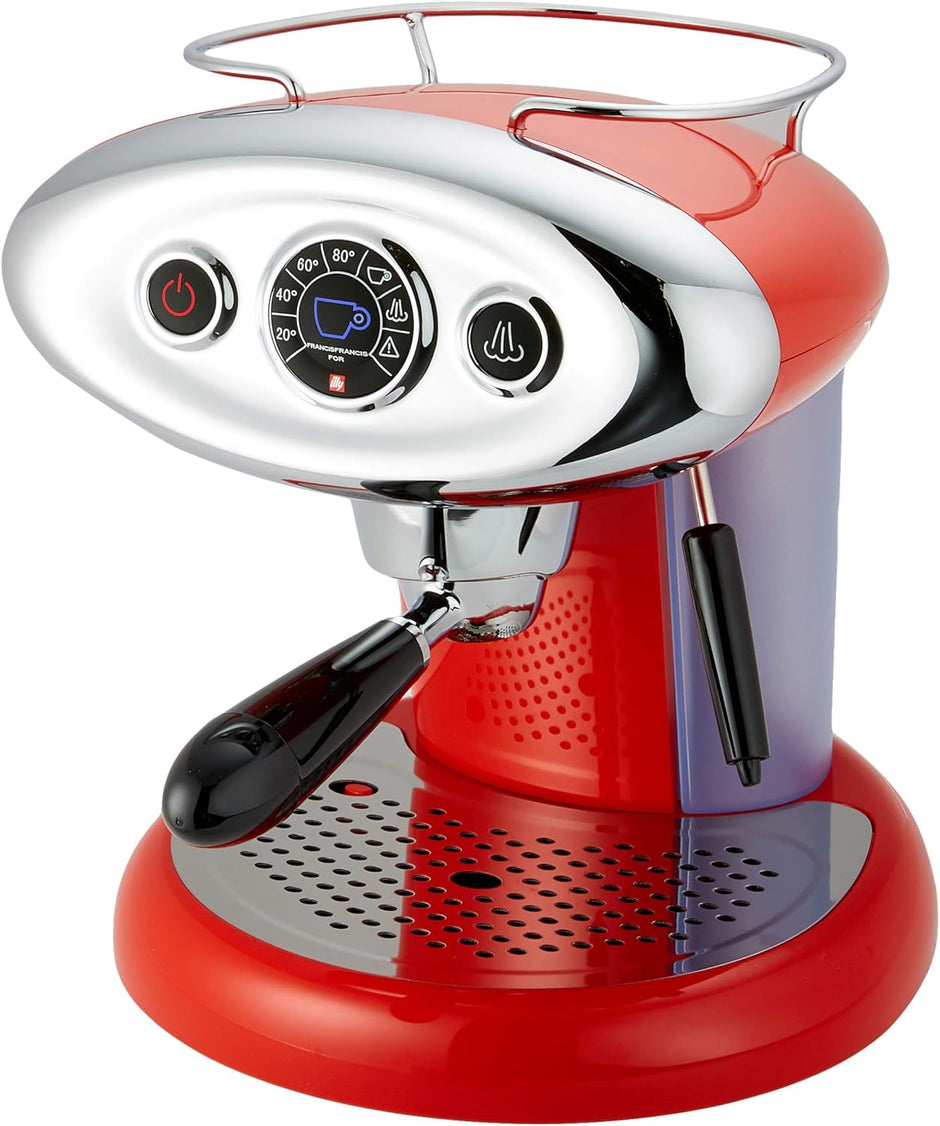 ILLY X7.1 iperEspresso Machine - Red- Espresso Machine and Milk Frother. Barista Quality Coffee at Home With Ease, in a Vintage Designed Machine.