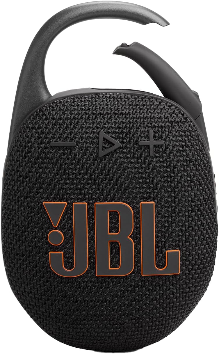JBL Clip 5 Waterproof Bluetooth Speaker – Ultra-Portable, 12H Playtime, AURACAST (Multi-Speaker Connectivity), JBLCLIP5BLK, Black