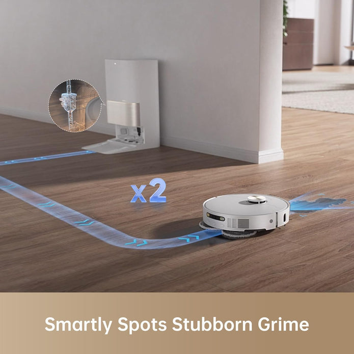 Dreame X40 Ultra Complete Robot Vacuum Cleaner, 12000 Pa Robotic Vacuum with Removable and Lift Mop, Extensive Cleaning with MopExtend technology, Self-Cleaning Mop in 70° Hot Water, 2 Years Warranty - Electronics UAE