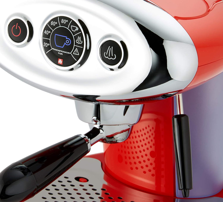 ILLY X7.1 iperEspresso Machine - Red- Espresso Machine and Milk Frother. Barista Quality Coffee at Home With Ease, in a Vintage Designed Machine.