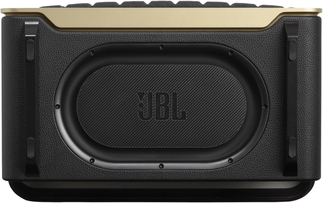 JBL Authentics 300 - Portable Retro-Style Smart Bluetooth Speaker with Powerful Sound, Wi-Fi, and Built-in Battery, JBLAUTH300BLKUK, Black