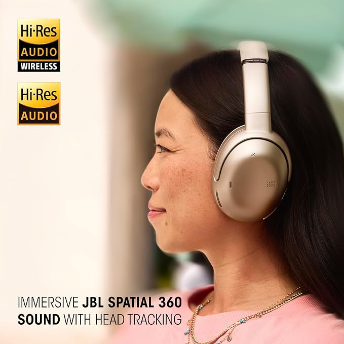 JBL Tour One M3 Smart Tx - Wireless Over-Ear Noise Cancelling Headphones with Smart Transmitter, Hi-Res Audio (3.5mm or USB-C), Spatial 360 Sound with Head Tracking & 70Hrs of Playback
