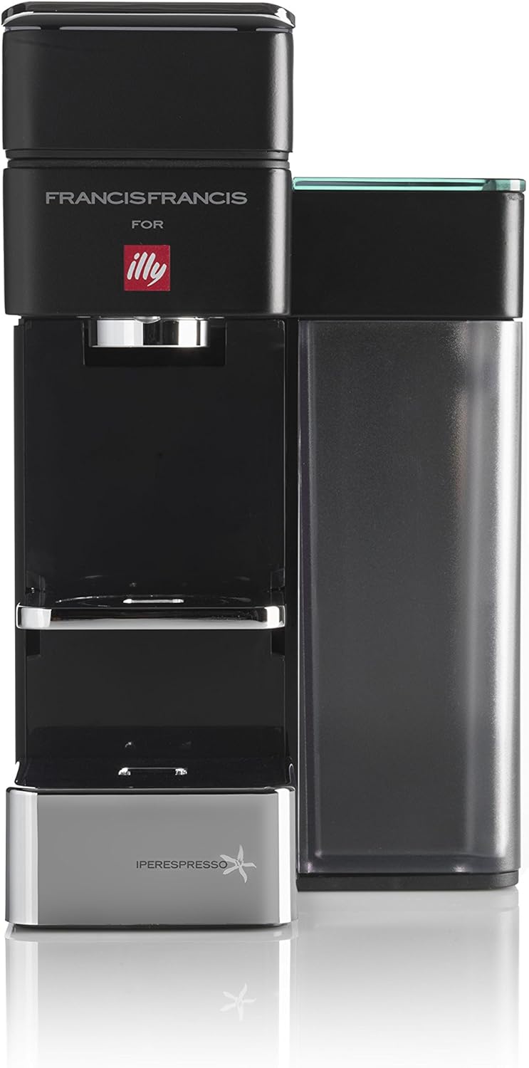 illy Coffee Maker Machine Y5 Francis Francis, Espresso & Filter Capsules Coffee Machine, Bluetooth Enabled, Black