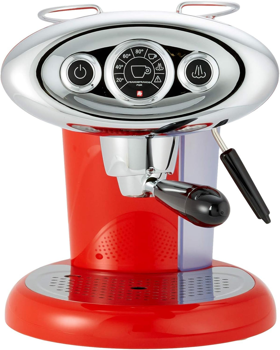 ILLY X7.1 iperEspresso Machine - Red- Espresso Machine and Milk Frother. Barista Quality Coffee at Home With Ease, in a Vintage Designed Machine.