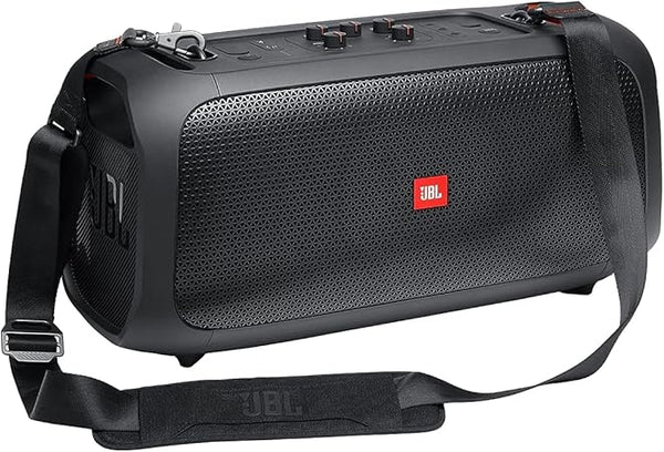 JBL Partybox On-The-GO Portable Party Speaker with Built In Lights and Wireless Mic, 100W of Powerful Booming JBL Pro Sound, Heavy Bass, IPX4 Splashproof, Bluetooth Stream - Black, JBLPARTYBOXOTGUK