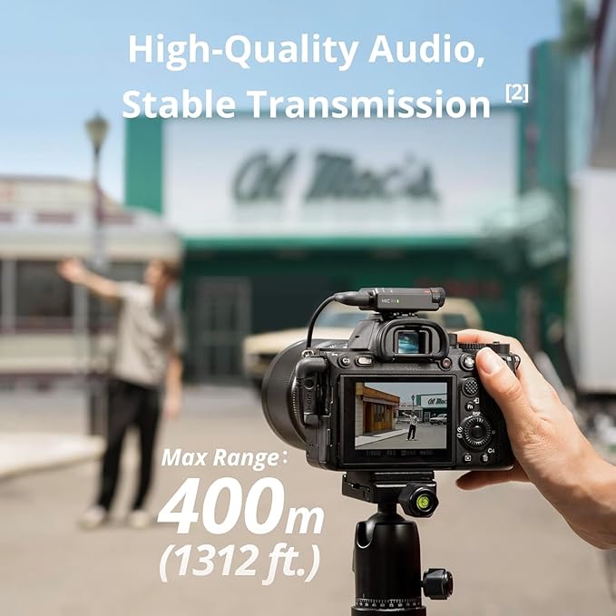 DJI Mic Mini (2TX+1RX+Charging Case), Detail-Rich Audio, 48h Use, Noise Cancelling, Automatic Limiting, Wireless Mic for Camera/iPhone/Android, Vlog, UAE Version, DJI Official Warranty Support - Camera UAE