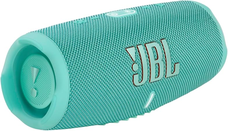 JBL Charge 6 - Portable waterproof and drop-proof Bluetooth speaker with built-in power bank, multi-speaker connection via Auracast, up to 28 hours playtime, fast charging, and powerful sound–White