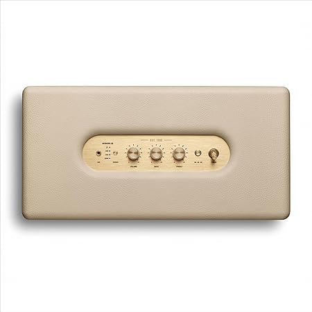 Marshall Woburn III Wireless Bluetooth Speaker, Cream, One Size - Bluetooth Speaker UAE