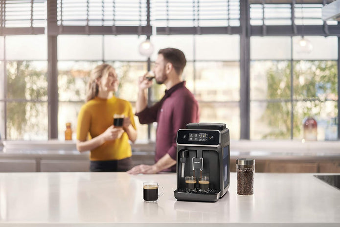 Philips Series 2200 Fully Automatic Espresso Machine - 1500W, 1.8L Water Capacity, Classic Milk Frother, Touch Screen Display, 2 Beverages - EP2220/10 - Electronics UAE