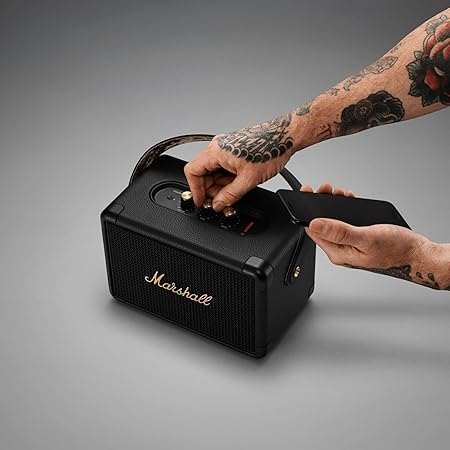 Marshall Kilburn II Bluetooth Portable Speaker - Black & Brass - Bluetooth Speaker UAE