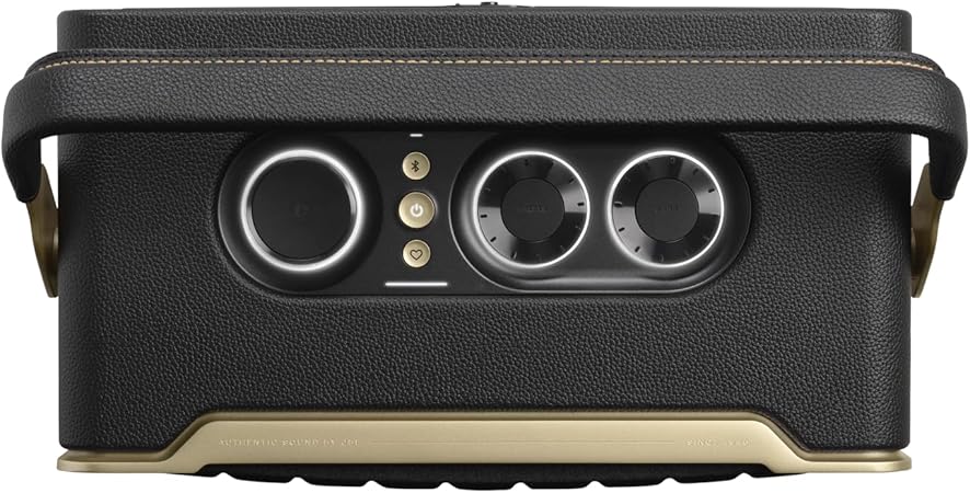 JBL Authentics 300 - Portable Retro-Style Smart Bluetooth Speaker with Powerful Sound, Wi-Fi, and Built-in Battery, JBLAUTH300BLKUK, Black