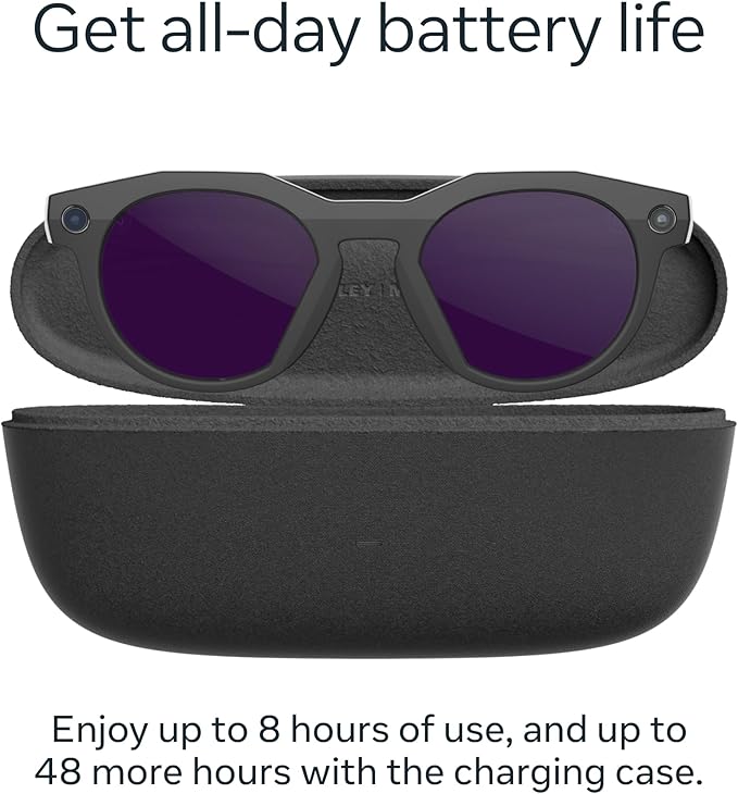 Meta Oakley HSTN Smart Glasses Transitions Amethyst Lenses - Frame Black