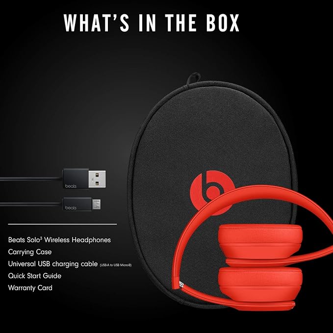 Beats Solo3 Wireless Headphones Red - Headphones UAE