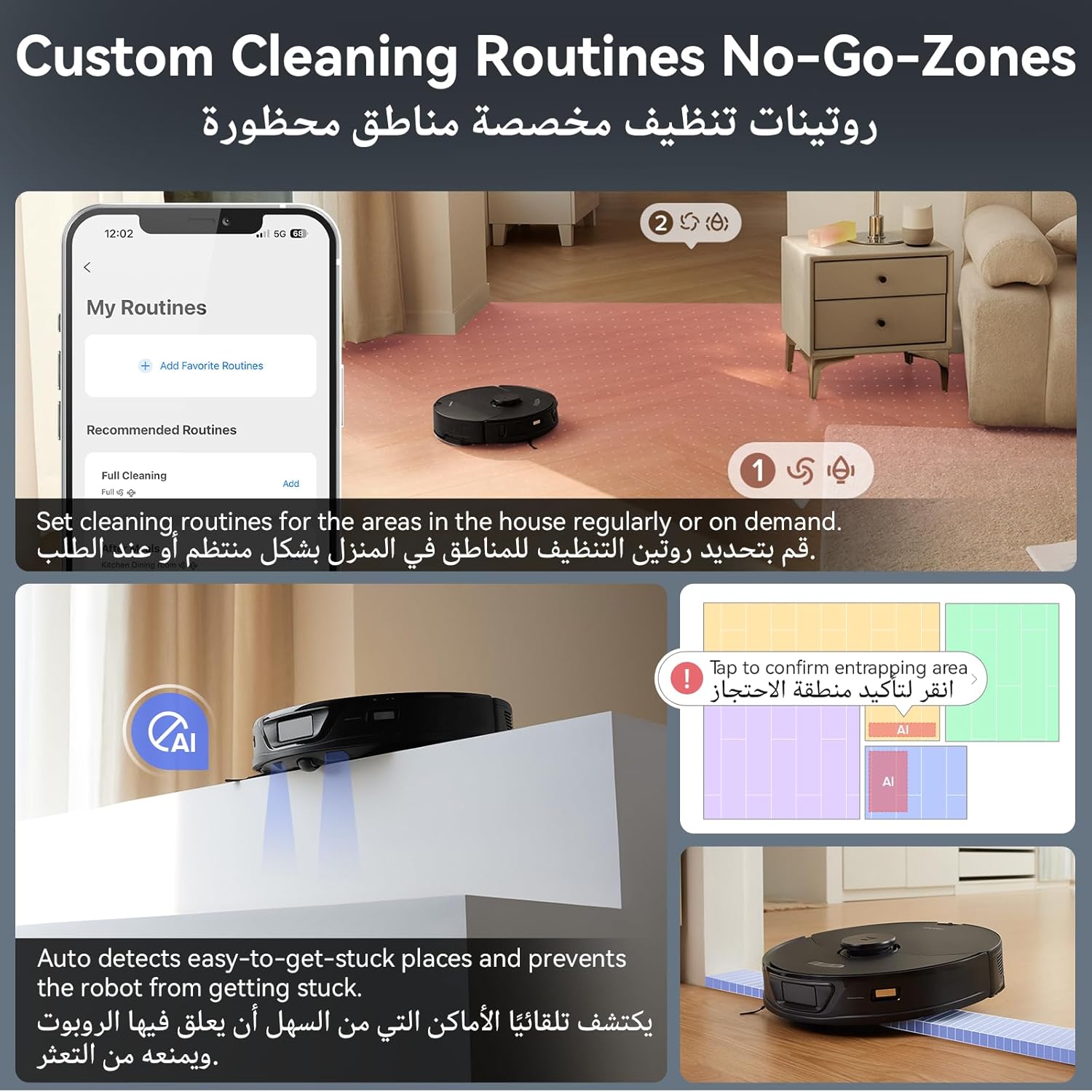 roborock S7 Max Ultra RobotVacuum Cleaner with Auto Mop Washing/AutoDust Emptying/WarmAirDrying/AutoTankRefilling/DockSelf-cleaning Vacuum Cleaner(5500 Pa Active Obstacle Avoidance, App/Voice Control)