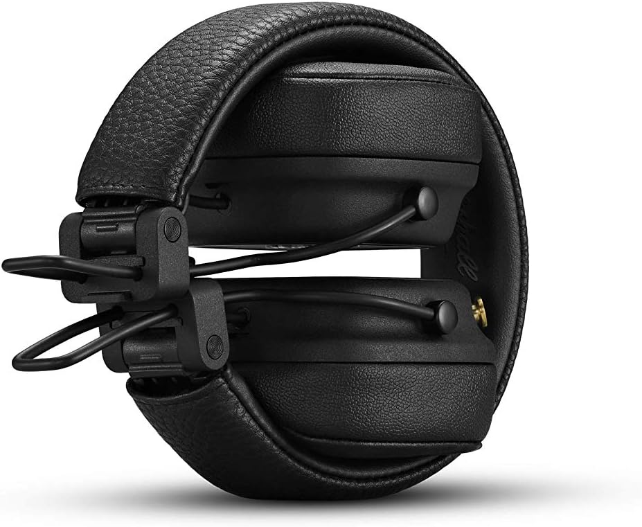 Marshall Major IV Bluetooth Headphones - Foldable Wireless Headphones Bluetooth With 80 Hours of Playtime - Black