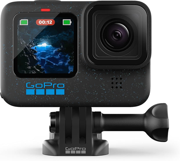 GoPro HERO12 Black Action Camera – 5.3K60 Ultra HD Video, HyperSmooth 6.0 Stabilization, Waterproof, HDR, Live Streaming, Long Battery Life