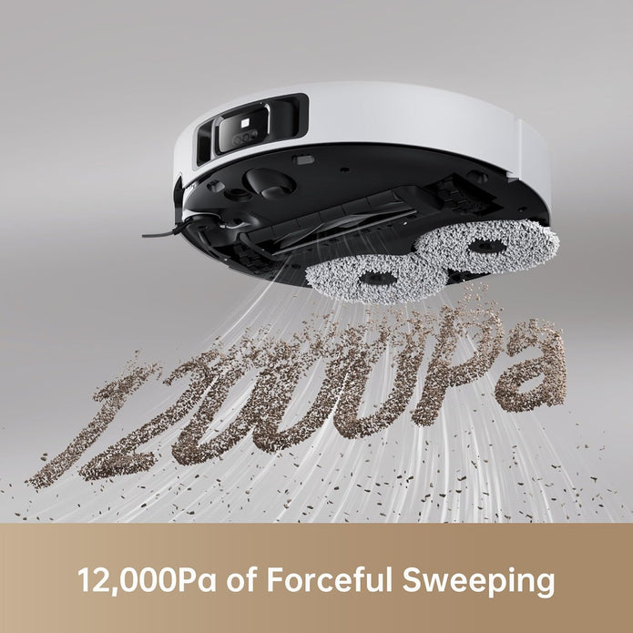 Dreame X40 Ultra Complete Robot Vacuum Cleaner, 12000 Pa Robotic Vacuum with Removable and Lift Mop, Extensive Cleaning with MopExtend technology, Self-Cleaning Mop in 70° Hot Water, 2 Years Warranty - Electronics UAE