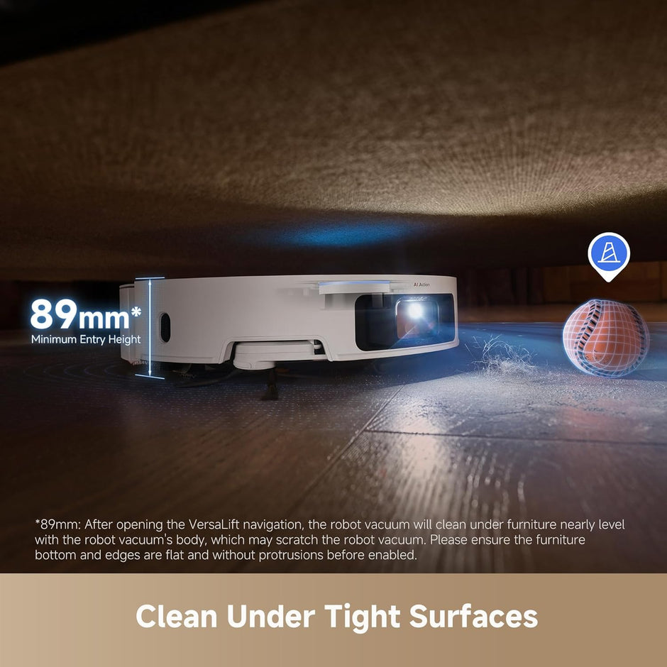 Dreame X50 Ultra Complete Robot Vacuum and Mop with Self-Cleaning, Liftable LDS Clean, Cross Barriers Up to 6cm, AI Camera, Up to 20,000Pa, Detangling Brush, Voice Control, 2 Years Warranty