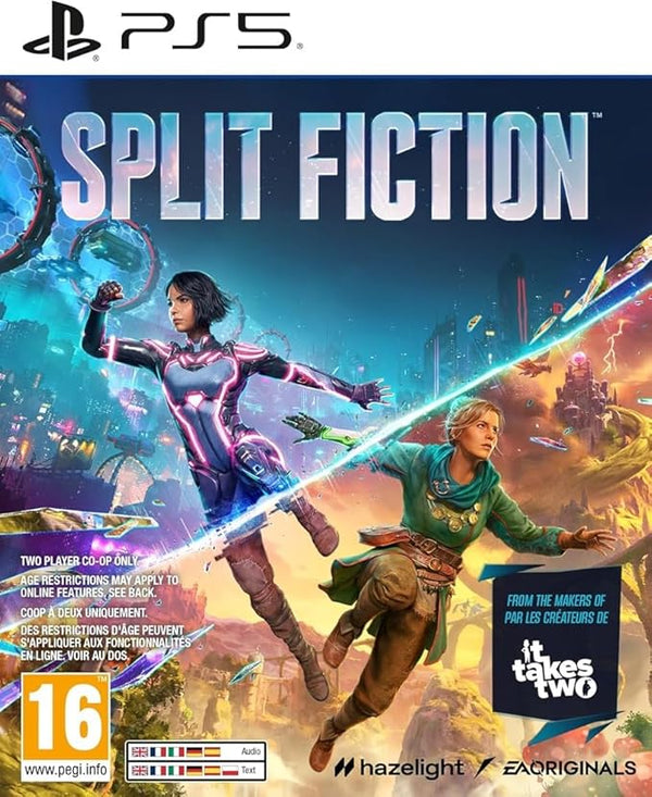 Split Fiction PS5 Game, Two-Player Co-op Action Adventure, 16+ PEGI Rating