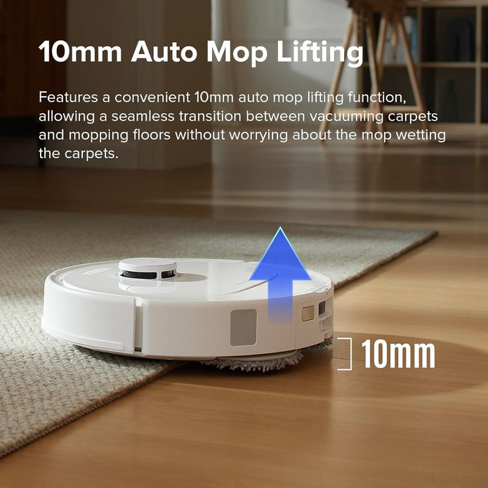 roborock Qrevo S Robot Vacuum and Mop, Self-Drying, Auto Mop Washing, 7000Pa Suction, Self-Emptying & Refilling, 10mm Mop Lifting, 200RPM Spinning Mops, Smart Obstacle Avoidance - Electronics UAE