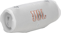 JBL Charge 6 - Portable waterproof and drop-proof Bluetooth speaker with built-in power bank, multi-speaker connection via Auracast, up to 28 hours playtime, fast charging, and powerful sound–White - Bluetooth Speaker UAE