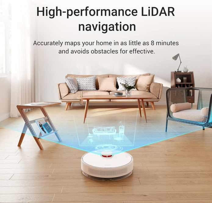 Dreame D10 Plus Robot Vacuum Cleaner & Mop with 2.5L Self Emptying Station, 4000Pa, LiDAR Navigation-Obstacle Detection-Editable Map, Hard Floor-Carpet, 180m Runtime, WiFi/APP/Alexa (Renewed) - Electronics UAE