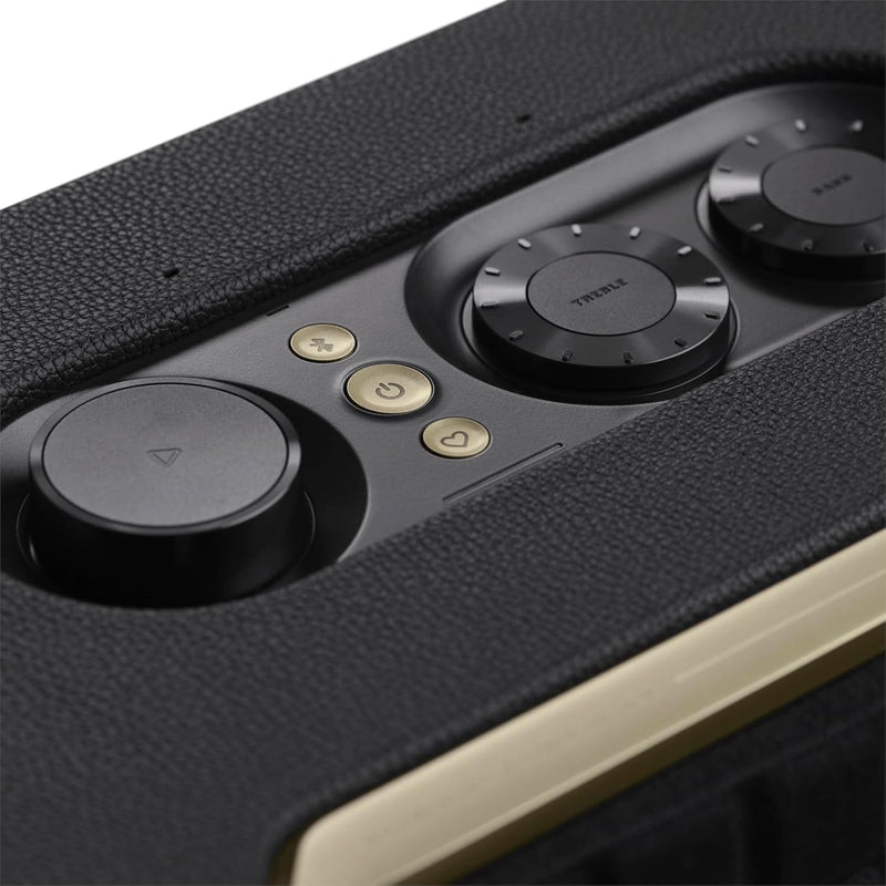 JBL Authentics 300 - Portable Retro-Style Smart Bluetooth Speaker with Powerful Sound, Wi-Fi, and Built-in Battery, JBLAUTH300BLKUK, Black