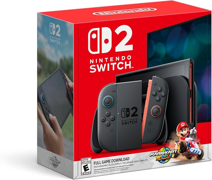 Nintendo Switch 2 Console + Mario Kart World Bundle|International Version - Video Game UAE