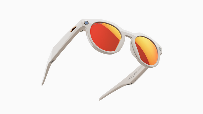 Meta Oakley HSTN Smart Glasses – Prizm Ruby Lenses, Warm Grey Frame, AI Camera Glasses with Audio, Photo & Video Capture - Camera UAE