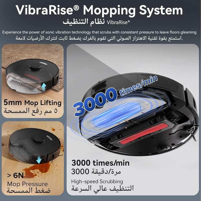 roborock S7 Max Ultra RobotVacuum Cleaner with Auto Mop Washing/AutoDust Emptying/WarmAirDrying/AutoTankRefilling/DockSelf-cleaning Vacuum Cleaner(5500 Pa Active Obstacle Avoidance, App/Voice Control) - Electronics UAE