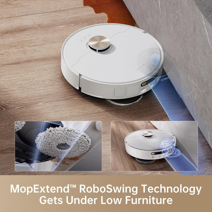 Dreame X40 Ultra Complete Robot Vacuum Cleaner, 12000 Pa Robotic Vacuum with Removable and Lift Mop, Extensive Cleaning with MopExtend technology, Self-Cleaning Mop in 70° Hot Water, 2 Years Warranty - Electronics UAE