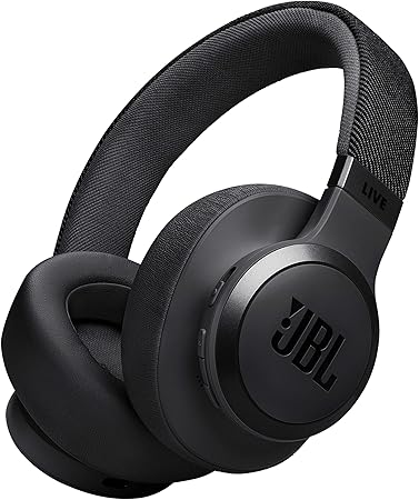 JBL LIVE 770NC Wireless Over-Ear Headphones – Adaptive Noise Cancelling, JBL Signature Sound, 70H Battery, Smart Ambient & Bluetooth 5.3, JBLLIVE770NCBLK, Black