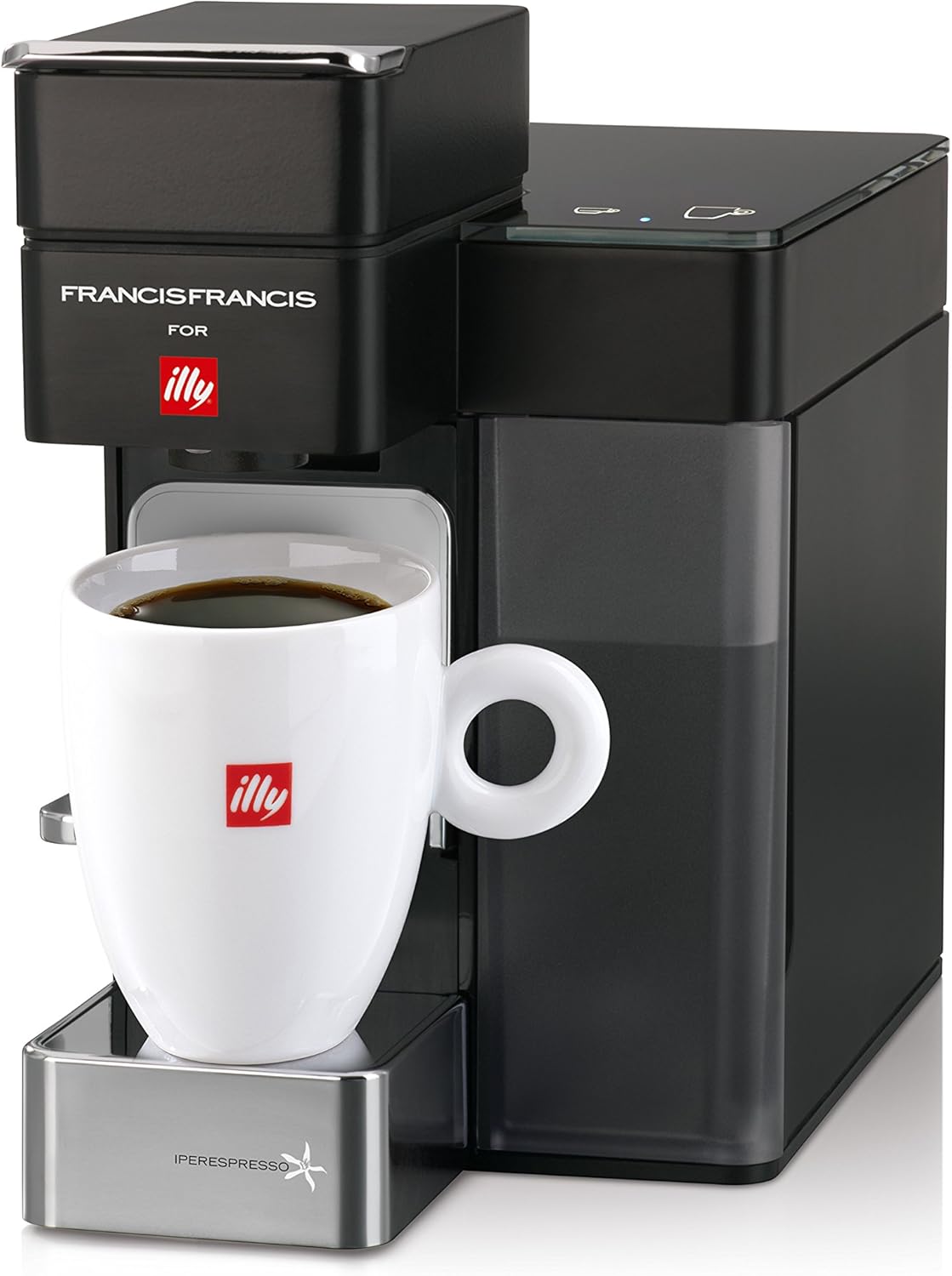 illy Coffee Maker Machine Y5 Francis Francis, Espresso & Filter Capsules Coffee Machine, Bluetooth Enabled, Black