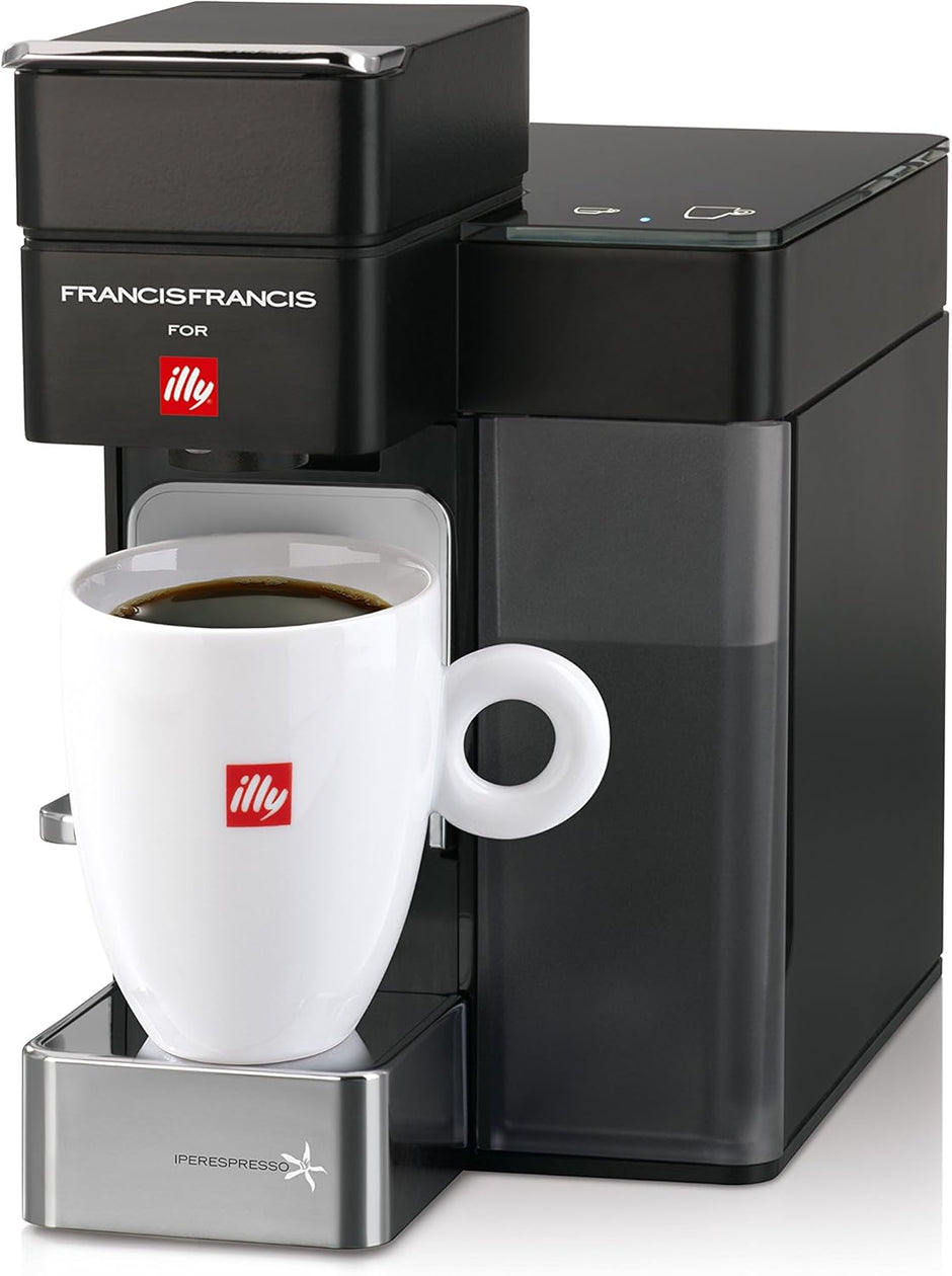 illy Coffee Maker Machine Y5 Francis Francis, Espresso & Filter Capsules Coffee Machine, Bluetooth Enabled, Black