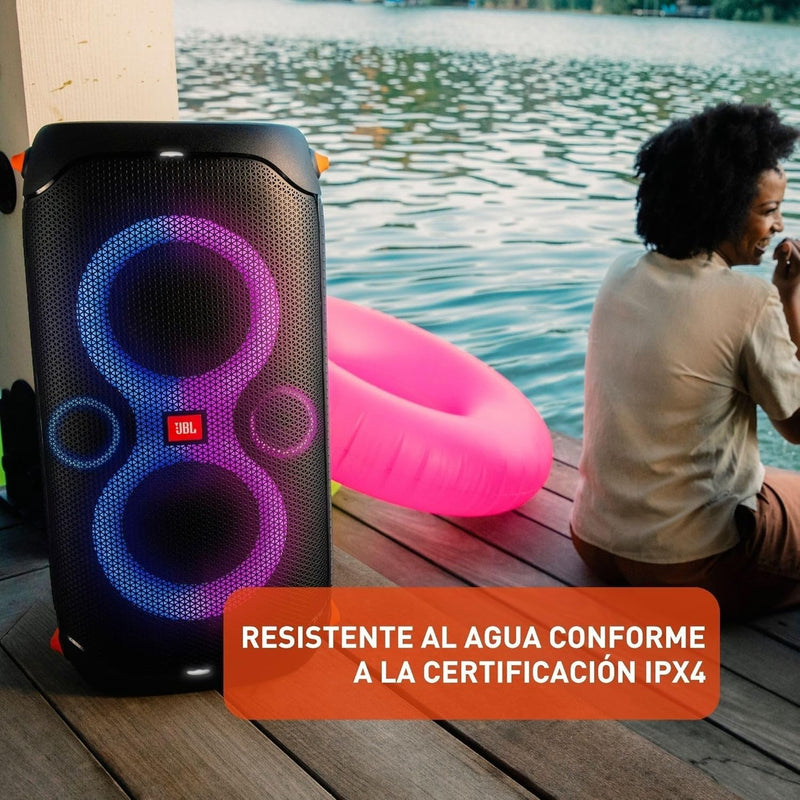 JBL Party Box 110 and Wireless Microphone Bundle Speaker and Microphone with LED Light Effect, 160W Power, 12 Hour Playback, IPX4 Waterproof