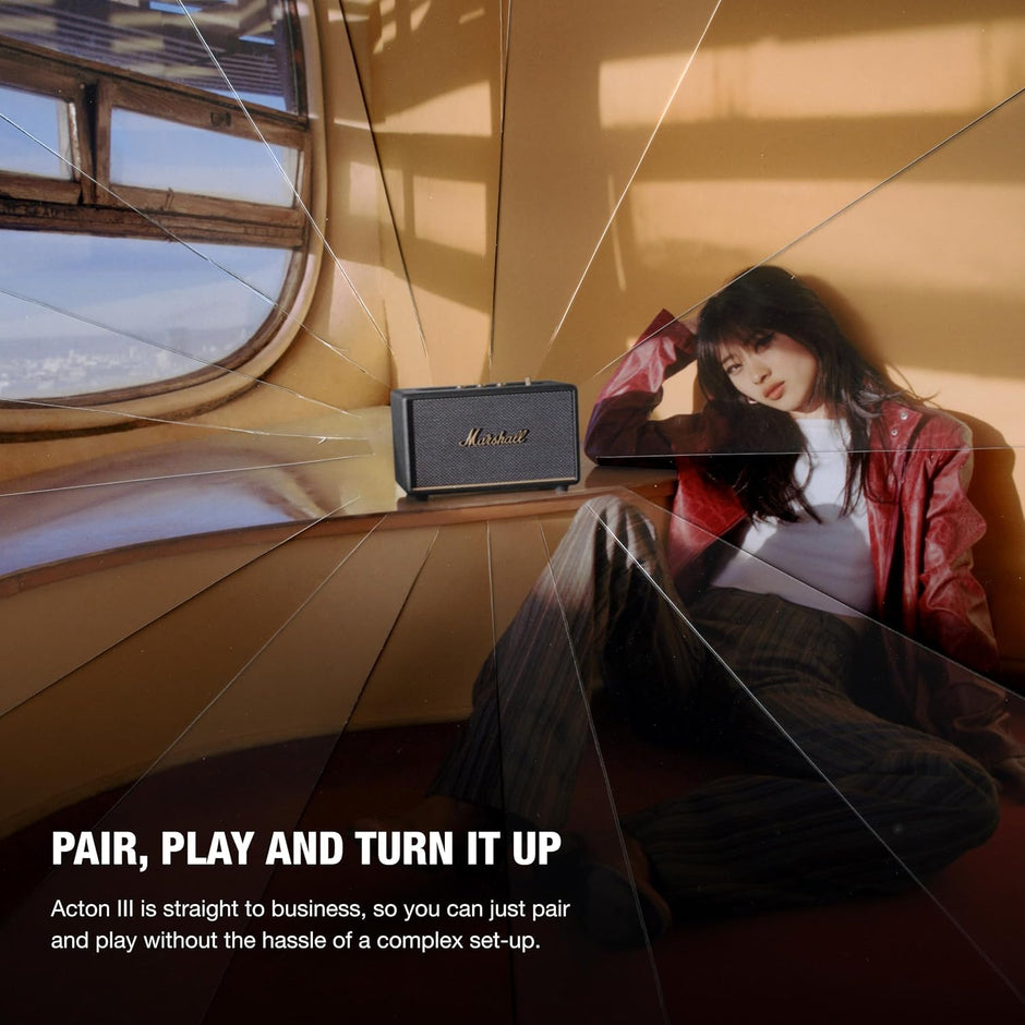 Marshall Acton III Bluetooth Speaker, Wireless - Black