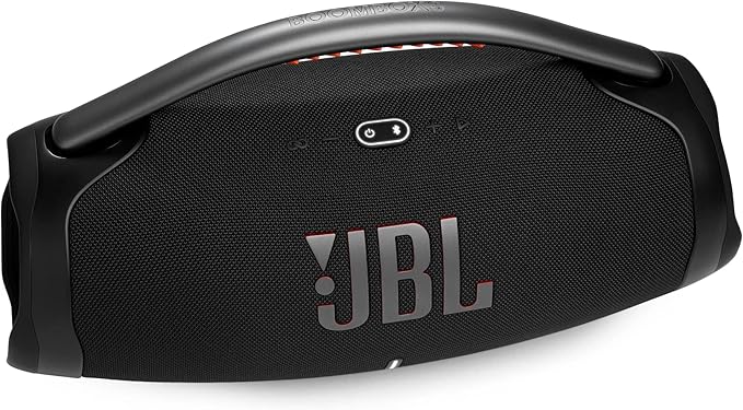 JBL Boombox 3 Portable Speaker, Massive JBL Signature Pro Sound, Monstrous Bass, 24H Battery, IP67 Dust & Water Proof, Partyboost Enabled, Grip Handle, Bluetooth Streaming