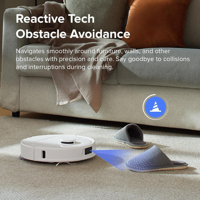 roborock Qrevo S Robot Vacuum and Mop, Self-Drying, Auto Mop Washing, 7000Pa Suction, Self-Emptying & Refilling, 10mm Mop Lifting, 200RPM Spinning Mops, Smart Obstacle Avoidance - Electronics UAE