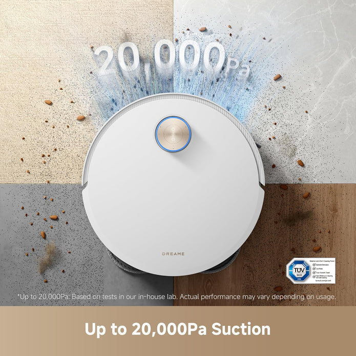 Dreame X50 Ultra Complete Robot Vacuum and Mop with Self-Cleaning, Liftable LDS Clean, Cross Barriers Up to 6cm, AI Camera, Up to 20,000Pa, Detangling Brush, Voice Control, 2 Years Warranty - Camera UAE