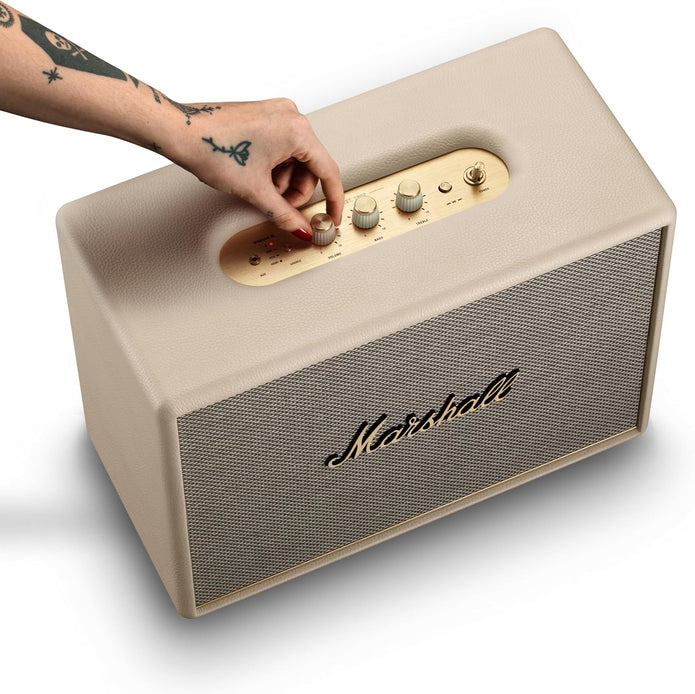 Marshall Woburn III Wireless Bluetooth Speaker, Cream, One Size - Bluetooth Speaker UAE