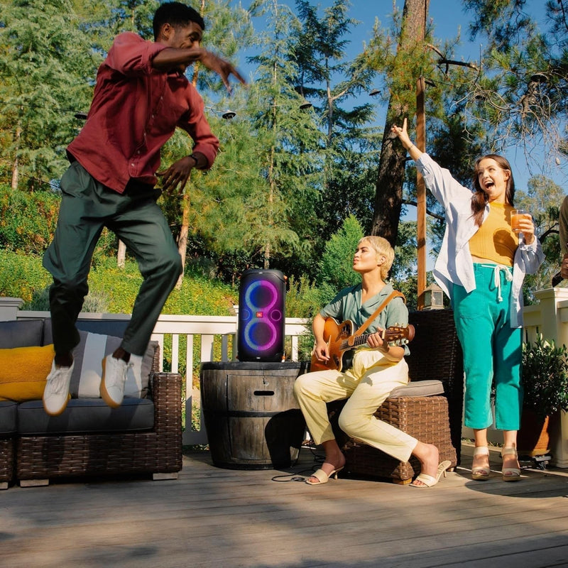 JBL Party Box 110 and Wireless Microphone Bundle Speaker and Microphone with LED Light Effect, 160W Power, 12 Hour Playback, IPX4 Waterproof