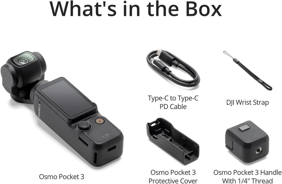 DJI Osmo Pocket 3 Vlogging Camera – 1″ CMOS, 4K/120fps Video, 3-Axis Stabilization, Face/Object Tracking, Fast Focus, 2″ Rotatable Touchscreen