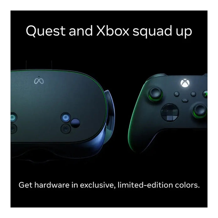 Meta Quest 3S Xbox Edition 128GB - Limited-Edition Hardware & 3 Months of Xbox Game Pass Ultimate Included - Carbon Black - Headphones UAE