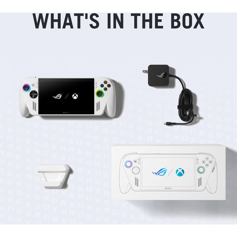 Asus ROG Xbox Ally White Gaming Handheld | AMD Ryzen Z2 A, AMD Radeon Graphics, 16GB RAM, 512GB SSD, 7''FHD 120Hz Display, Win11